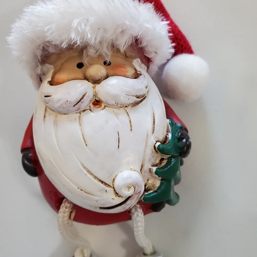 Santa, Snowman & Reindeer Shelf Sitters 3 Piece Figurine Set